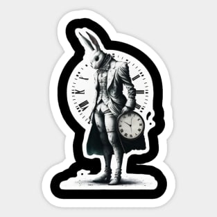 White rabbit Big Watch #01 Sticker